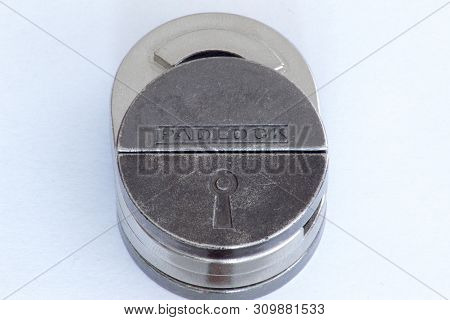 Cast Iron Puzzle In The Shape Of A Padlock