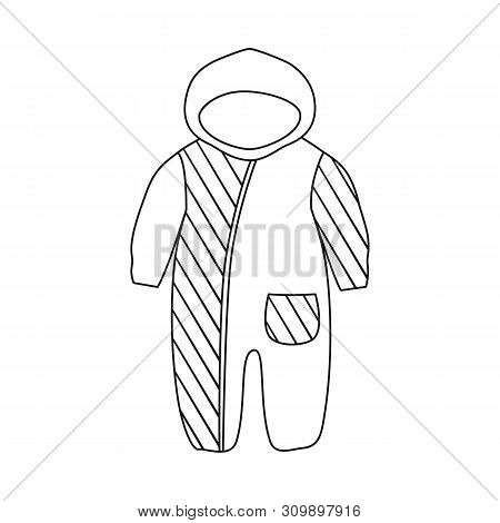 Vector Illustration Of Rompers And Clothing Sign. Collection Of Rompers And Infant Stock Symbol For 