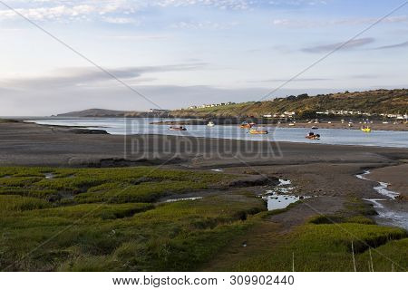 View Of The Estuary Of The River Teifi In Cardiganshire,wales, Uk