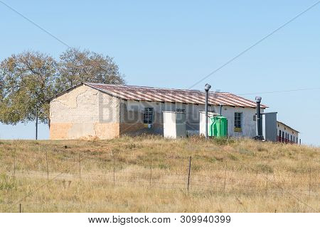 Warden, South Africa - May 1, 2019: A School Building On A Farm Between Warden And Vrede In The Free
