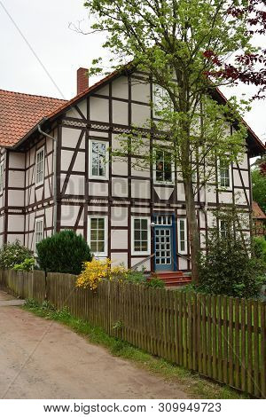 Beautiful View Of Historical Small Town In Germany Wienhausen