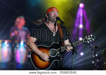 FARMINGVILLE, NY - JUL 3: Lee Brice performs in concert at The Fest at Long Island Community Hospital at Bald Hill on July 3, 2019 in Farmingville, New York.