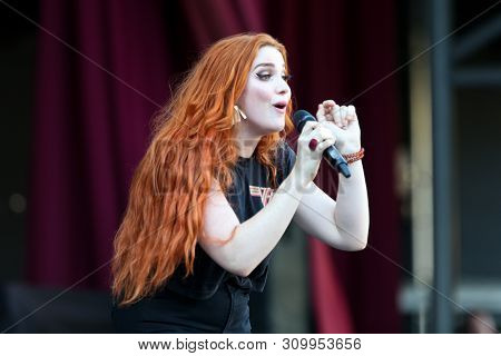 FARMINGVILLE, NY - JUL 3: Caylee Hammack performs in concert at The Fest at Long Island Community Hospital at Bald Hill on July 3, 2019 in Farmingville, New York.