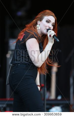 FARMINGVILLE, NY - JUL 3: Caylee Hammack performs in concert at The Fest at Long Island Community Hospital at Bald Hill on July 3, 2019 in Farmingville, New York.
