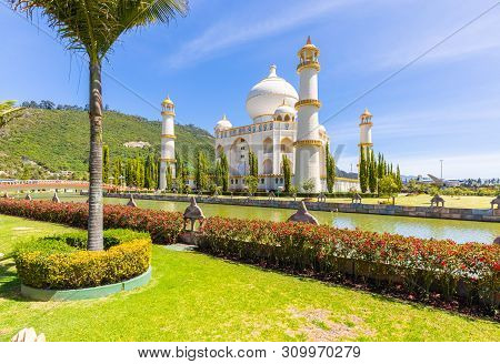 Bogota, June 27 Taj Mahal Replica And Palms In The Family Amusement Park Named Duque Built In 1983 I