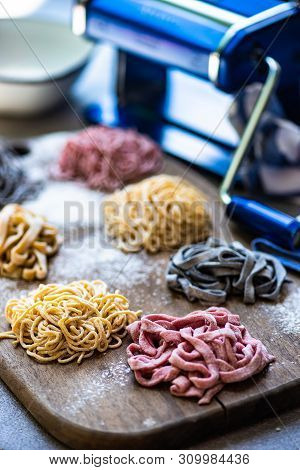 Cooking Concept With Italian Homemade Pasta