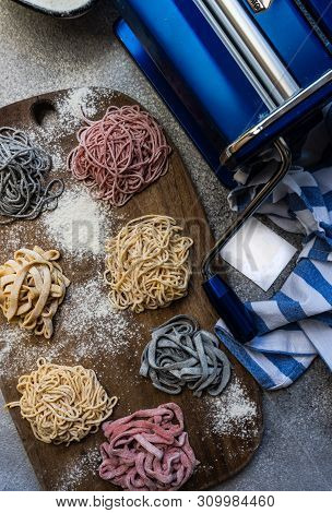 Cooking Concept With Italian Homemade Pasta