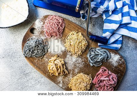 Cooking Concept With Italian Homemade Pasta