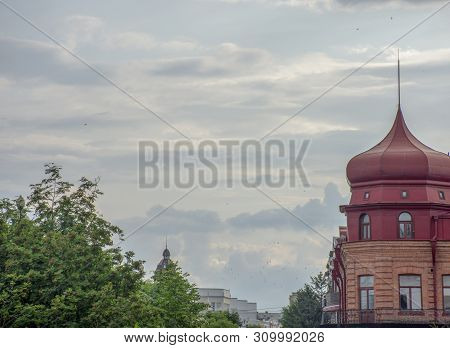 Russia. Khabarovsk - July, 2019: Life In The City. A View Of The Street Muraveva-amur