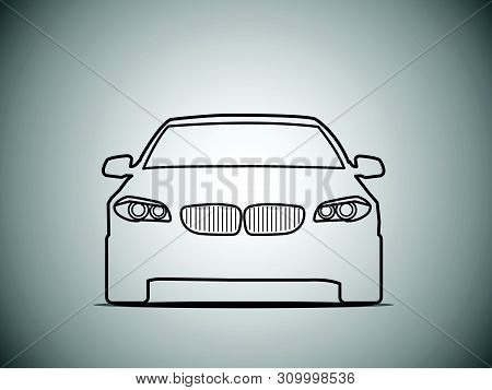 Vector Outlines Of Front Sports Cars, Illustrator