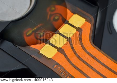 Closeup Of Electronic Circuit Board With Processor