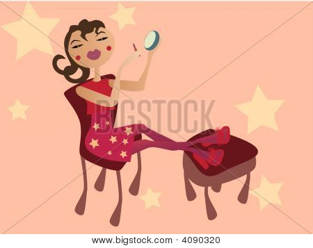 Vacker Makeup flicka