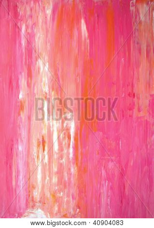 Pink and White Abstract Art Painting