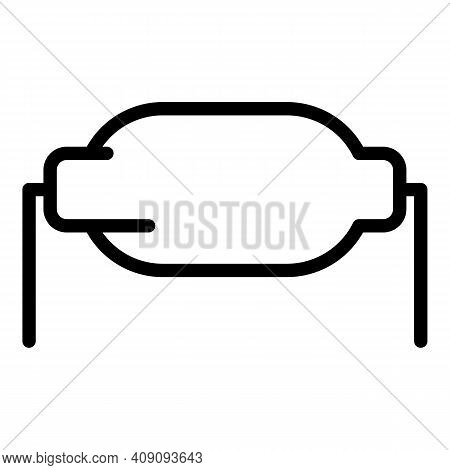 Fixed Resistor Icon. Outline Fixed Resistor Vector Icon For Web Design Isolated On White Background
