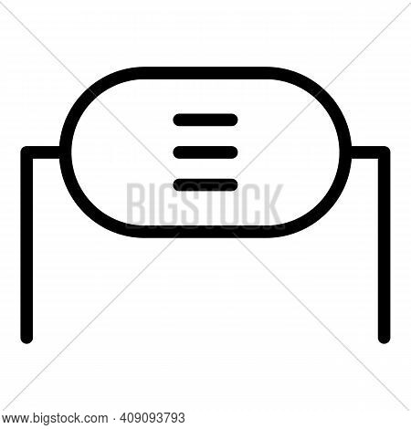 Electrical Resistor Icon. Outline Electrical Resistor Vector Icon For Web Design Isolated On White B