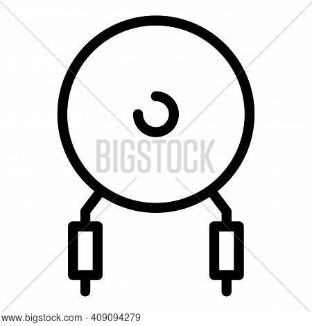 Diode Resistor Icon. Outline Diode Resistor Vector Icon For Web Design Isolated On White Background