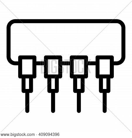 Resistor Device Icon. Outline Resistor Device Vector Icon For Web Design Isolated On White Backgroun