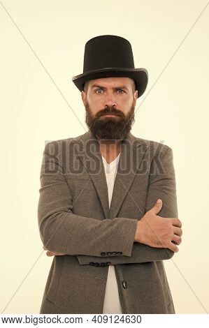 Master Of Cunning Tricks. Street Performance. Man Bearded Guy Magician. Magic Trick Performance Conc