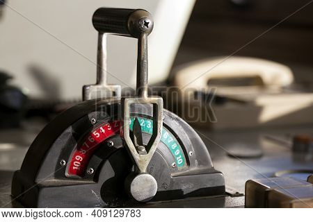 Speed Lever In The Ship Control Room