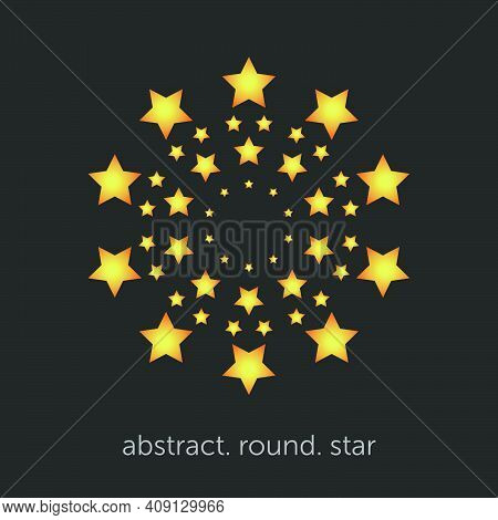 Abstract Star Round. Raiting Star. Star In Round