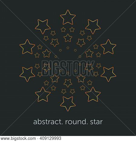 Abstract Star Round. Raiting Star. Star In Round
