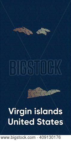 Card With A Stylized Oriental Overlapping Pattern And A Transform Effect. Oriental Gold Pattern With