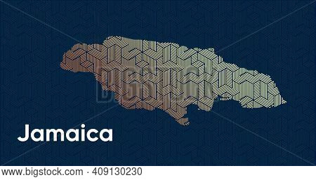 Card With A Stylized Oriental Overlapping Pattern And A Transform Effect. Oriental Gold Pattern With