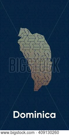 Card With A Stylized Oriental Overlapping Pattern And A Transform Effect. Oriental Gold Pattern With