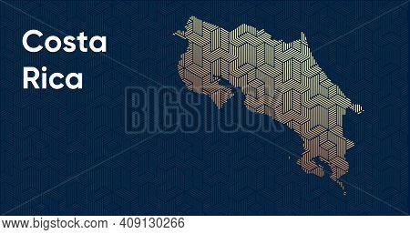 Card With A Stylized Oriental Overlapping Pattern And A Transform Effect. Oriental Gold Pattern With