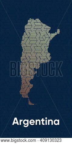 Card With A Stylized Oriental Overlapping Pattern And A Transform Effect. Oriental Gold Pattern With