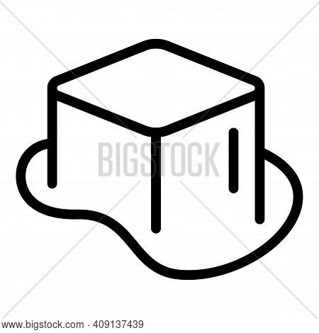 Creme Caramel Icon. Outline Creme Caramel Vector Icon For Web Design Isolated On White Background