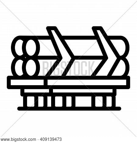 Wood Pulps Icon. Outline Wood Pulps Vector Icon For Web Design Isolated On White Background