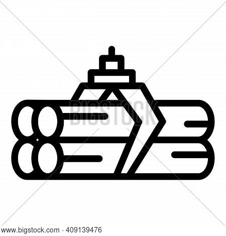 Wood Material Paper Icon. Outline Wood Material Paper Vector Icon For Web Design Isolated On White B