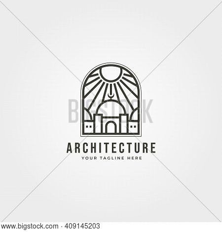 Islamic Logo Vector With Sunburst Icon Symbol Illustration Design