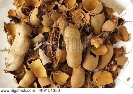 Tamarind Tree Produces Brown, Pod-like Fruits That Contain A Sweet, Tangy Pulp