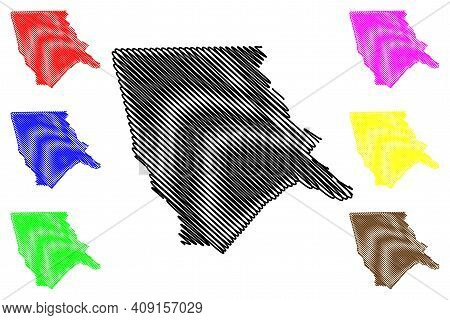 Moore County, North Carolina State (u.s. County, United States Of America, Usa, U.s., Us) Map Vector