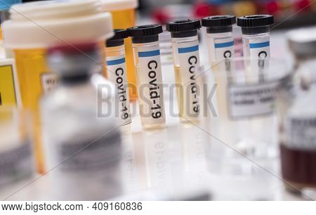 Treatment Prepared For Patients Infected With Covid-19 Coronavirus In A Laboratory, Conceptual Image
