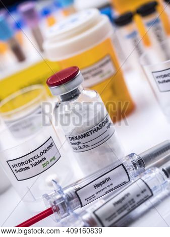 Treatment Prepared For Patients Infected With Covid-19 Coronavirus In A Laboratory, Conceptual Image