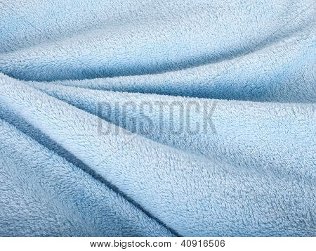 Wave Background Of Blue Fur Texture.