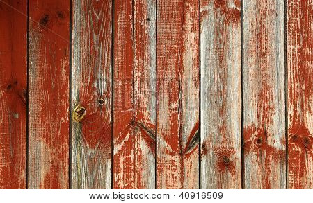 Old Painted Wooden Fence