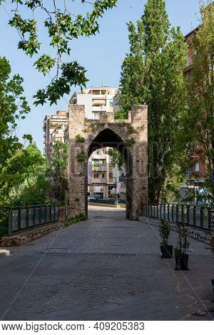 Terni,italy May 17 2020 : Porta Sant Angelo Terni Entrance Into The Historic Center Without People D
