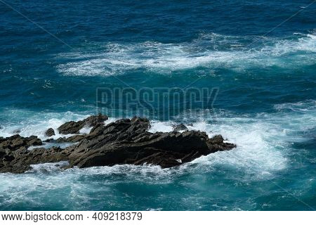 fantastic view of Atlantic sea at Portuguese cost