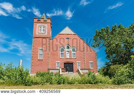 The Historic, Yet Abandoned Aneroid United Church In Aneroid, Saskatchewan, Canada