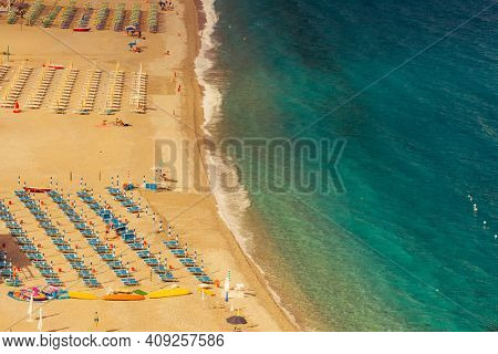 Beach in Ruffo di Scilla in Calabria region, Italy