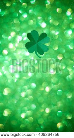 St.patrick's Day Shamrock Text Greeting Card Raster