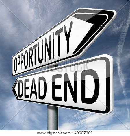 opportunità o dead end street una scelta migliore per il business via o strada verso il successo