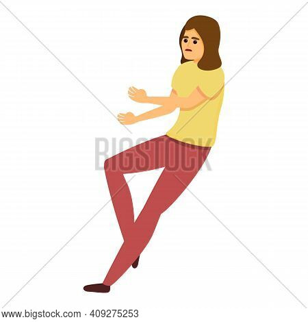 Careless Woman Icon. Cartoon Of Careless Woman Vector Icon For Web Design Isolated On White Backgrou