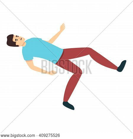 Careless Accident Man Icon. Cartoon Of Careless Accident Man Vector Icon For Web Design Isolated On 