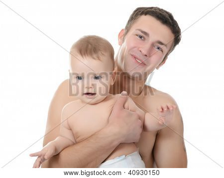 Портрет молодой папа и малыш