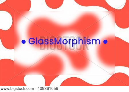 Abstract Background. Transparent Frame In Glass Morphism Style